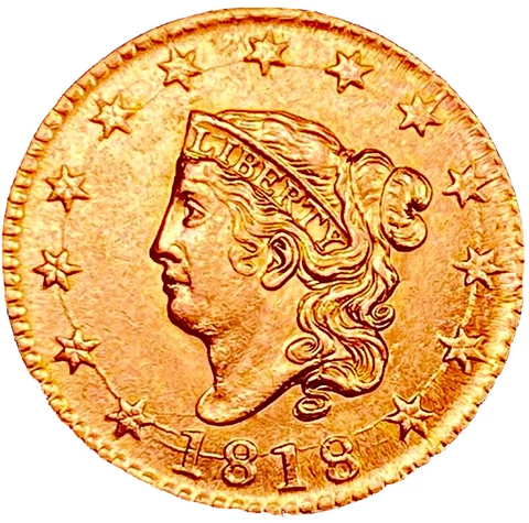 1818 Coronet Head Large Cents thumbnail