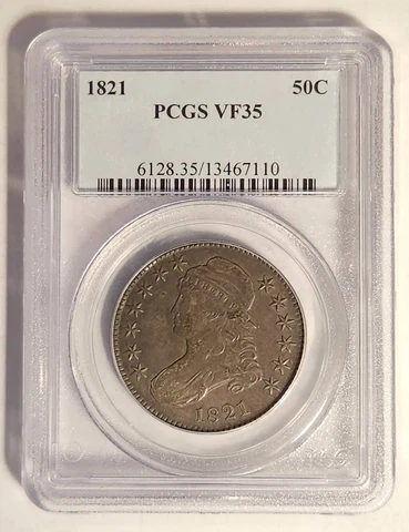 1821 US Early Half Dollar Coins thumbnail