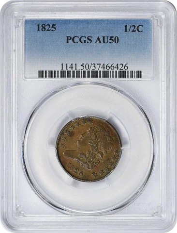 1825 Classic Head Half Cents thumbnail