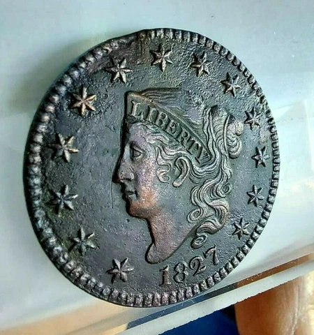 1827 Coronet Head Large Cents thumbnail
