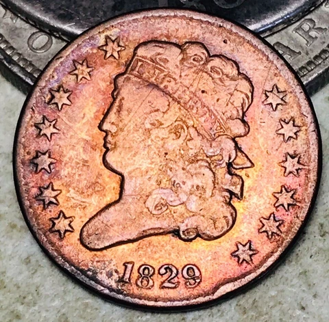1829 Classic Head Half Cents thumbnail