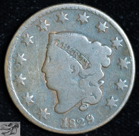 1829 Coronet Head Large Cents thumbnail