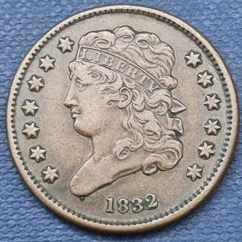 1832 Classic Head Half Cents thumbnail