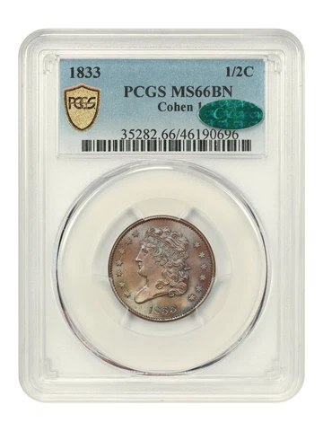 1833 Classic Head Half Cents thumbnail