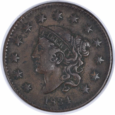 1834 Coronet Head Large Cents thumbnail