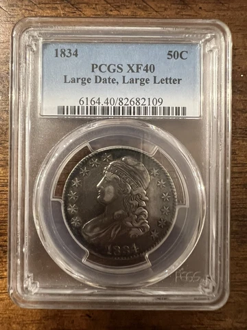 1834 US Early Half Dollar Coins thumbnail