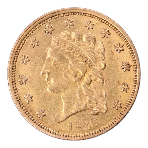 1836 US $2.50 Quarter Eagle Gold Coins thumbnail