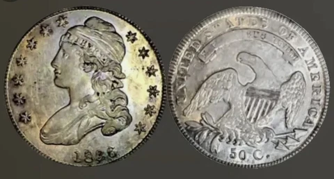 1836 US Early Half Dollar Coins thumbnail