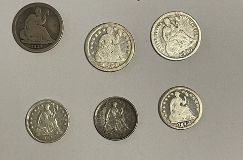 1837 Seated Liberty Dimes thumbnail