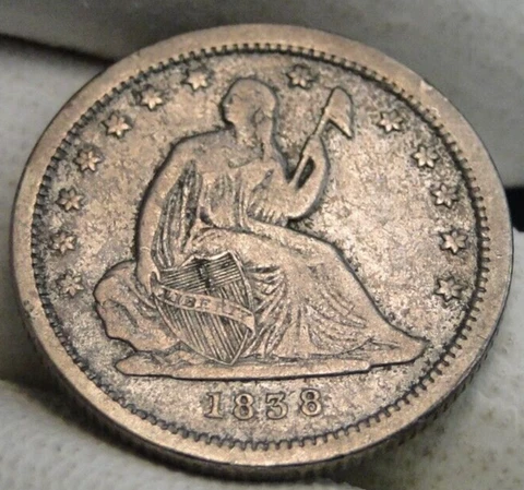 1838 P Seated Liberty Quarters thumbnail