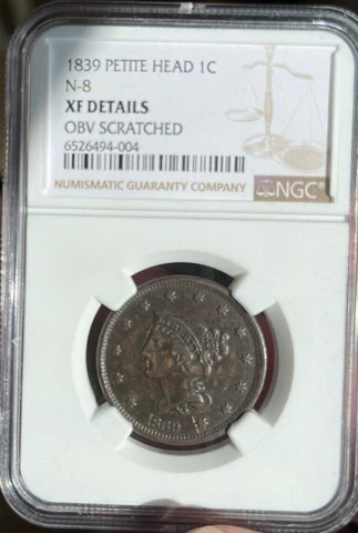 1839 Braided Hair Large Cents thumbnail