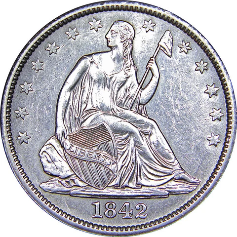 1842 P Seated Liberty Half Dollars thumbnail