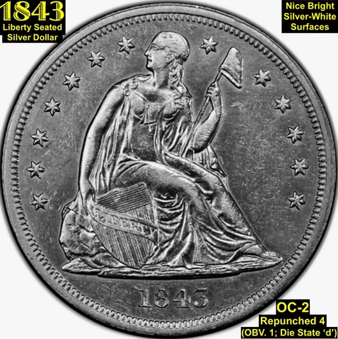 1843 P Seated Liberty Dollars thumbnail