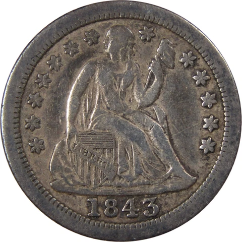 1843 Seated Liberty Dimes thumbnail