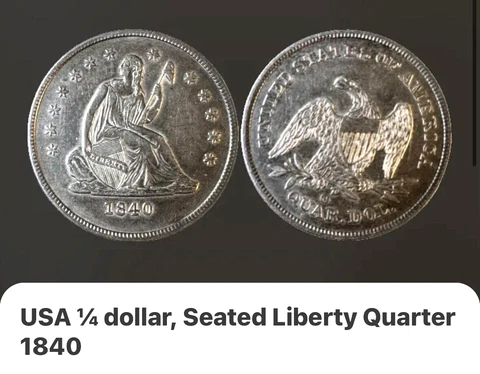 1843 Seated Liberty Quarters thumbnail