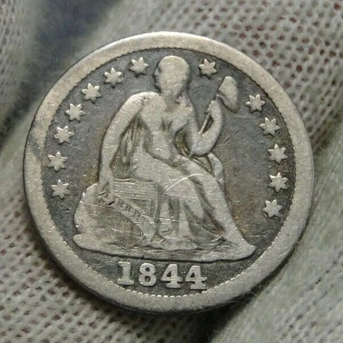 1844 Seated Liberty Dimes thumbnail
