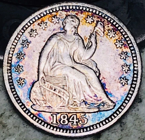 1845 Seated Liberty Half Dimes thumbnail