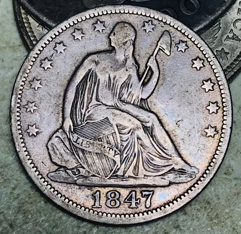 1847 O Seated Liberty Half Dollars thumbnail