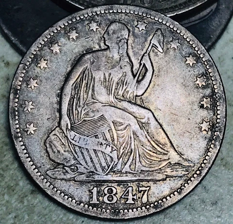 1847 O Seated Liberty Half Dollars thumbnail