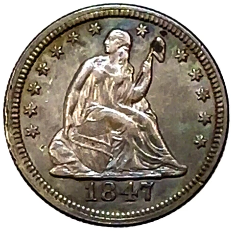 1847 O Seated Liberty Quarters thumbnail