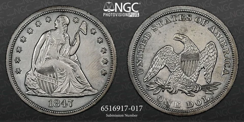 1847 Seated Liberty Dollars thumbnail