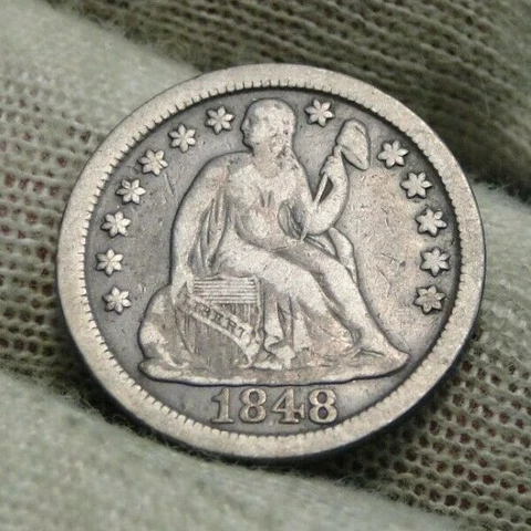 1848 Seated Liberty Dimes thumbnail