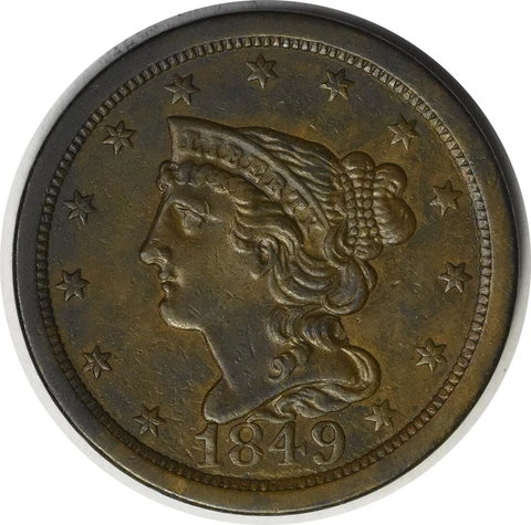 1849 Braided Hair Half Cents thumbnail