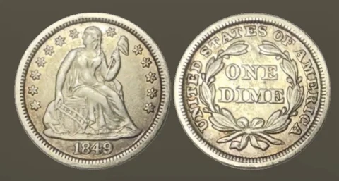 1849 Seated Liberty Dimes thumbnail