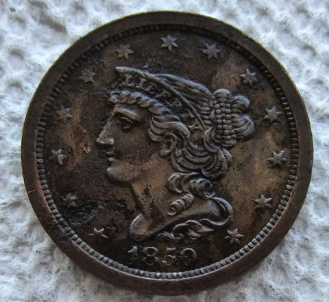 1850 Braided Hair Half Cents thumbnail