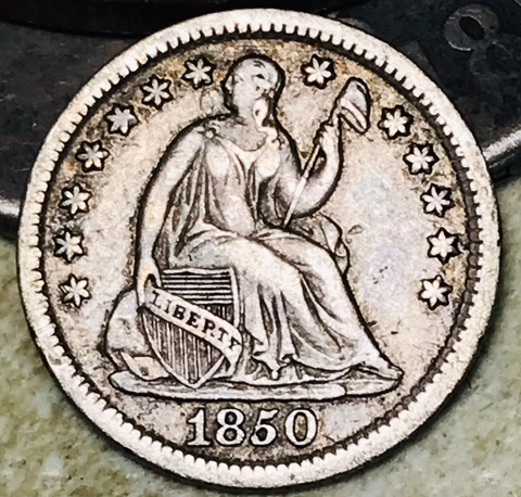 1850 Seated Liberty Half Dimes thumbnail