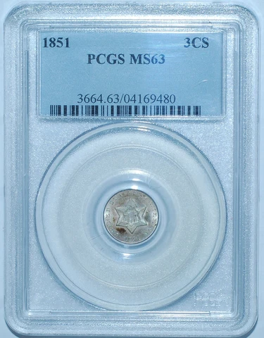 1851 3 Cent Silvers thumbnail