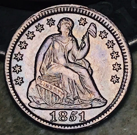 1851 Seated Liberty Half Dimes thumbnail