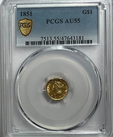 1851 US $1 Gold Coins thumbnail