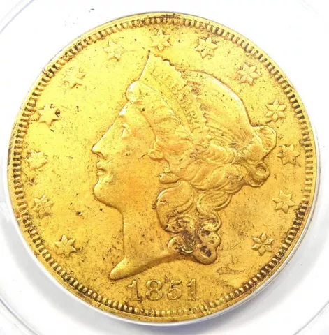 1851 US $20 Double Eagle Gold Coins thumbnail