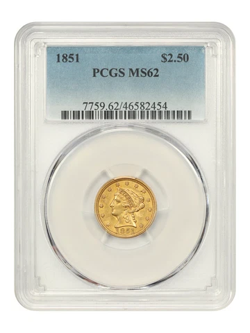 1851 US $2.50 Quarter Eagle Gold Coins thumbnail
