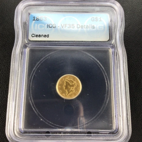 1853 US $1 Gold Coins thumbnail