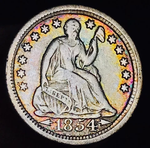 1854 Seated Liberty Half Dimes thumbnail