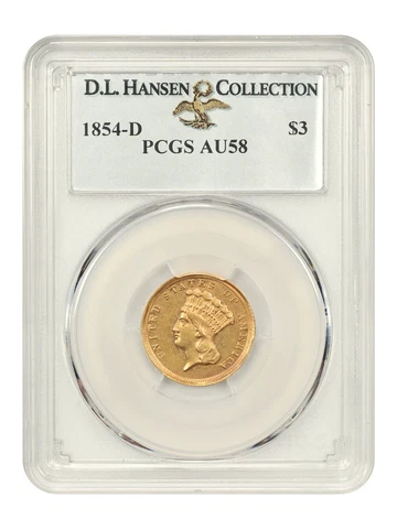 1854 US $3 & $4 Gold Coins thumbnail