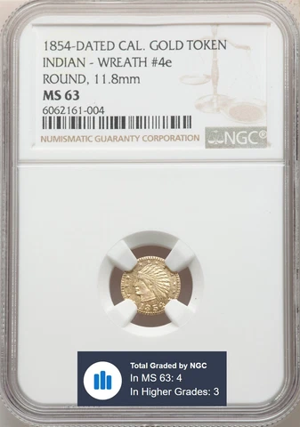 1854 US Fractional & Pioneer Gold Coins thumbnail