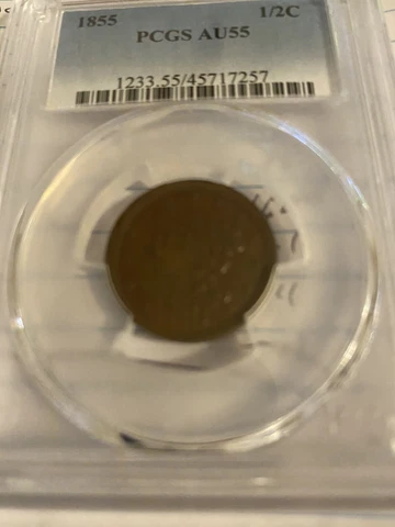 1855 Braided Hair Half Cents thumbnail