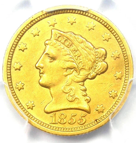 1855 US $2.50 Quarter Eagle Gold Coins thumbnail