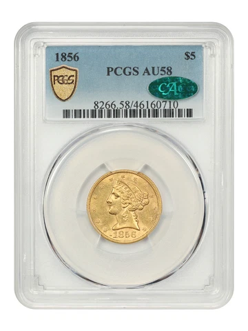 1856 $5 Half Eagle Gold Coins thumbnail