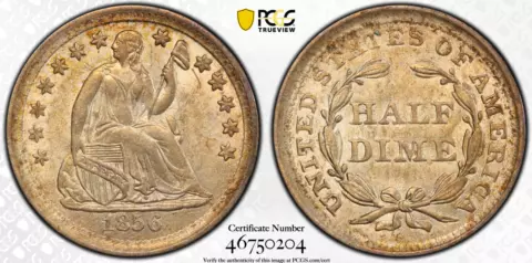 1856 Seated Liberty Half Dimes thumbnail