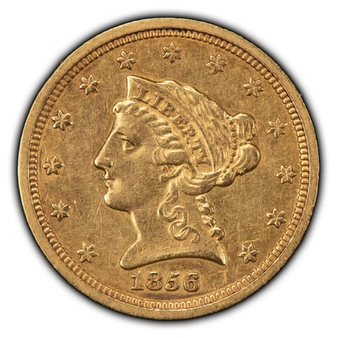 1856 US $2.50 Quarter Eagle Gold Coins thumbnail