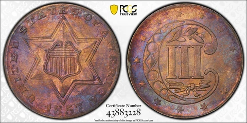 1857 3 Cent Silvers thumbnail