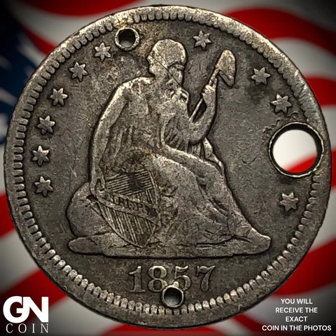 1857 O Seated Liberty Quarters thumbnail