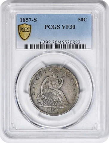 1857 P Seated Liberty Half Dollars thumbnail