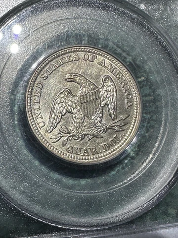 1857 P Seated Liberty Quarters thumbnail