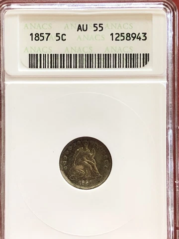 1857 Seated Liberty Half Dimes thumbnail