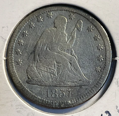 1857 Seated Liberty Quarters thumbnail